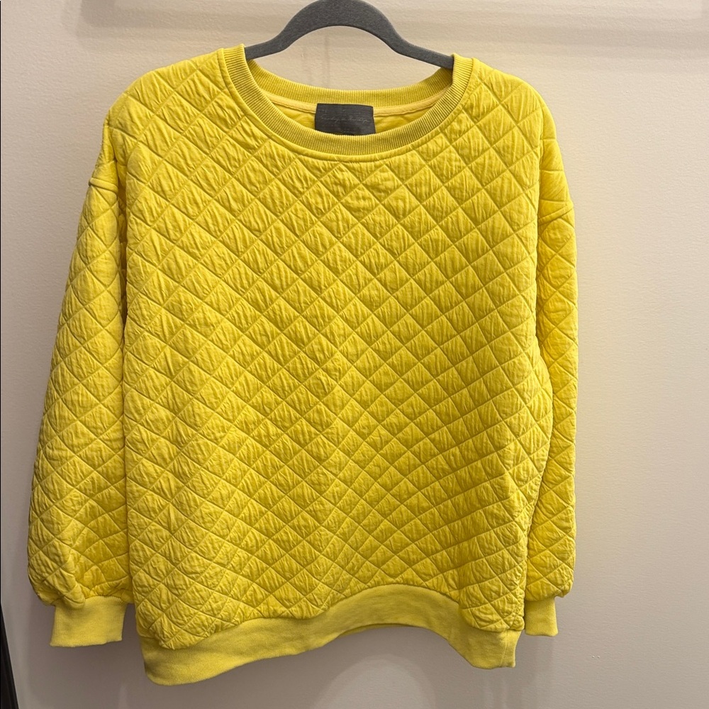 Sunday in Brooklyn Sunny Yellow Quilted Sweatshirt